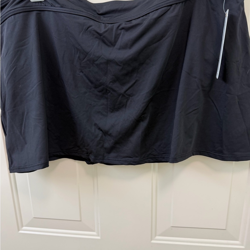 Anne Cole Classic Black A-Line Skirt